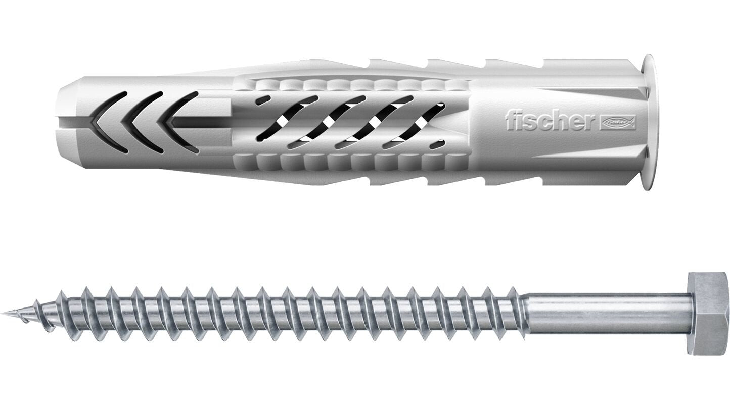 Fischer Set De Fijación Wc N, Pasador (Gris Claro, 2 Piezas, Para Inodoros De Pie) 083628