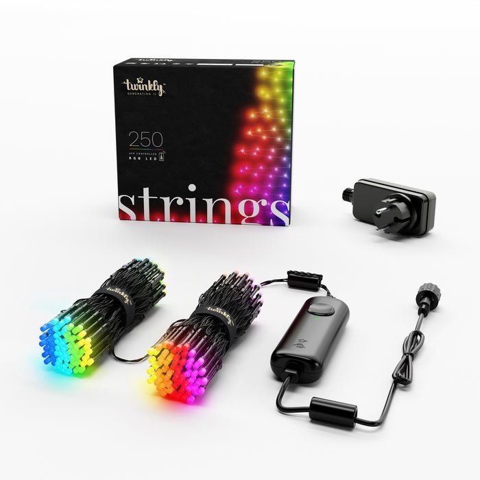 Twinkly Strings 250 (Tws250stp-Beu) Luces Inteligentes Para El Árbol De Navidad 250 Led Rgb 20 M