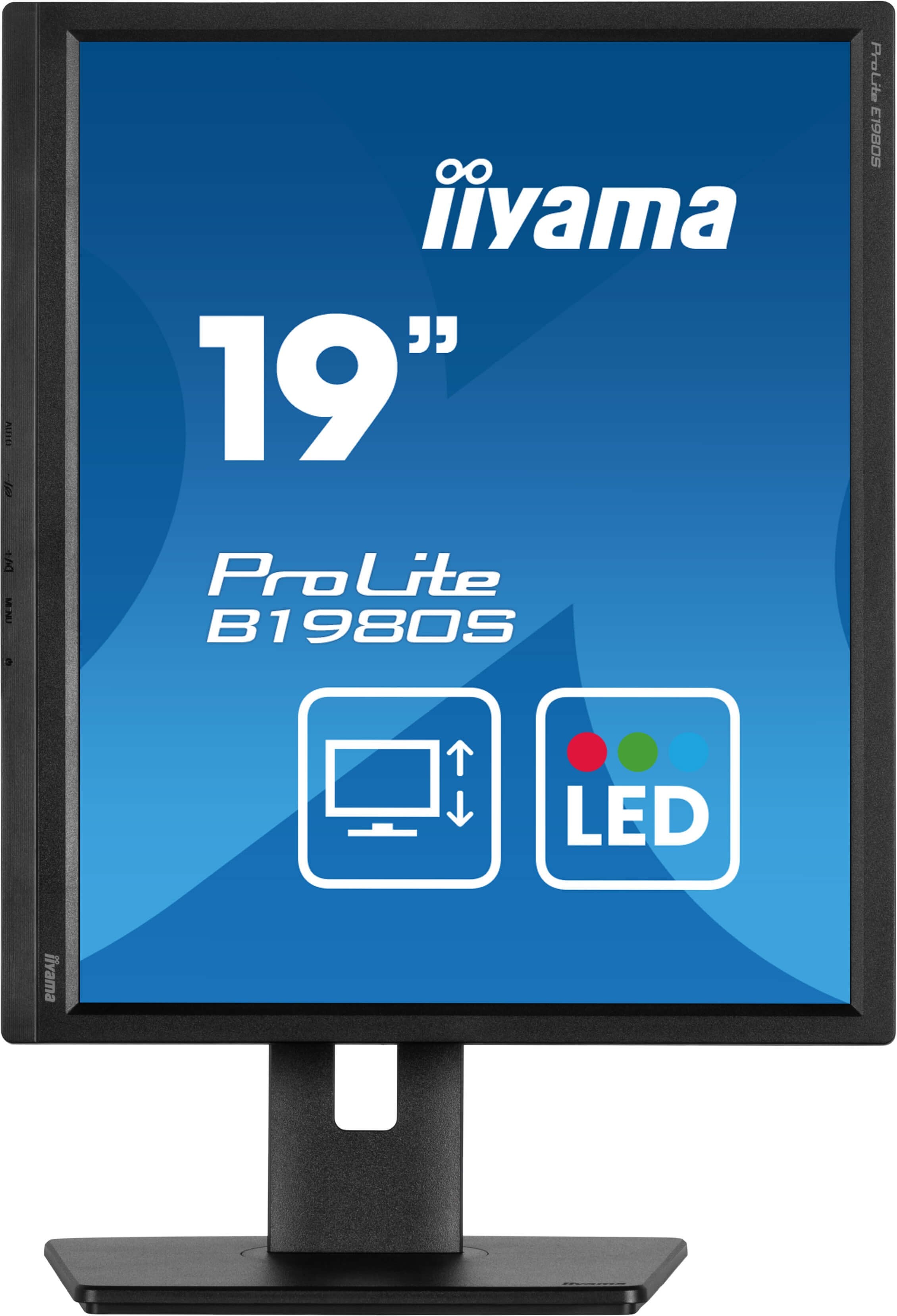 Monitor Iiyama Prolite B1980s-B1 19", Negro Mate, Sxga, Tn, Hdmi, Dp, Soporte Ergonómico B1980s-B1