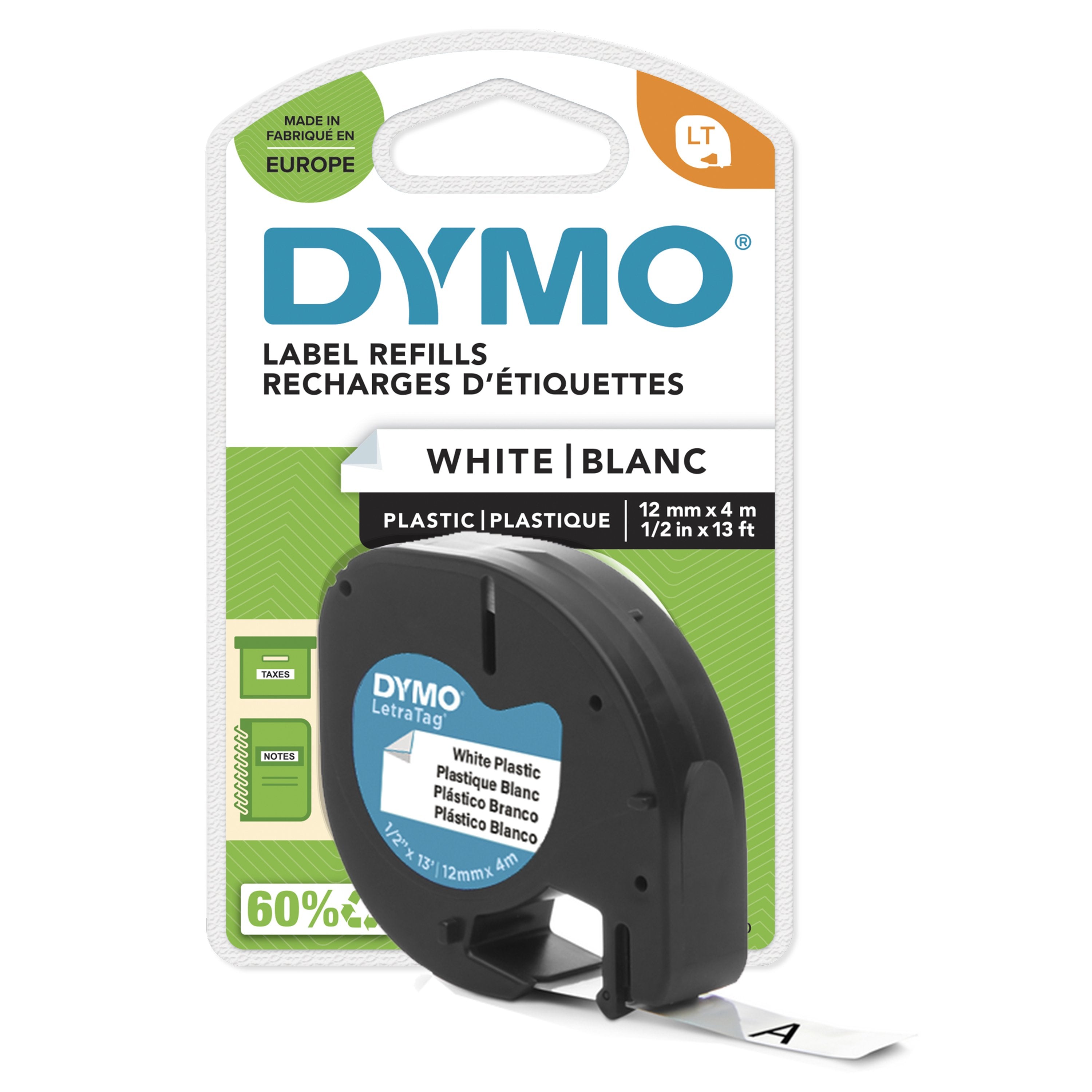 EAN 5411313912211 - DYMO 12mm LetraTAG Plastic tape cinta para impresora de etiquetas imagen 2