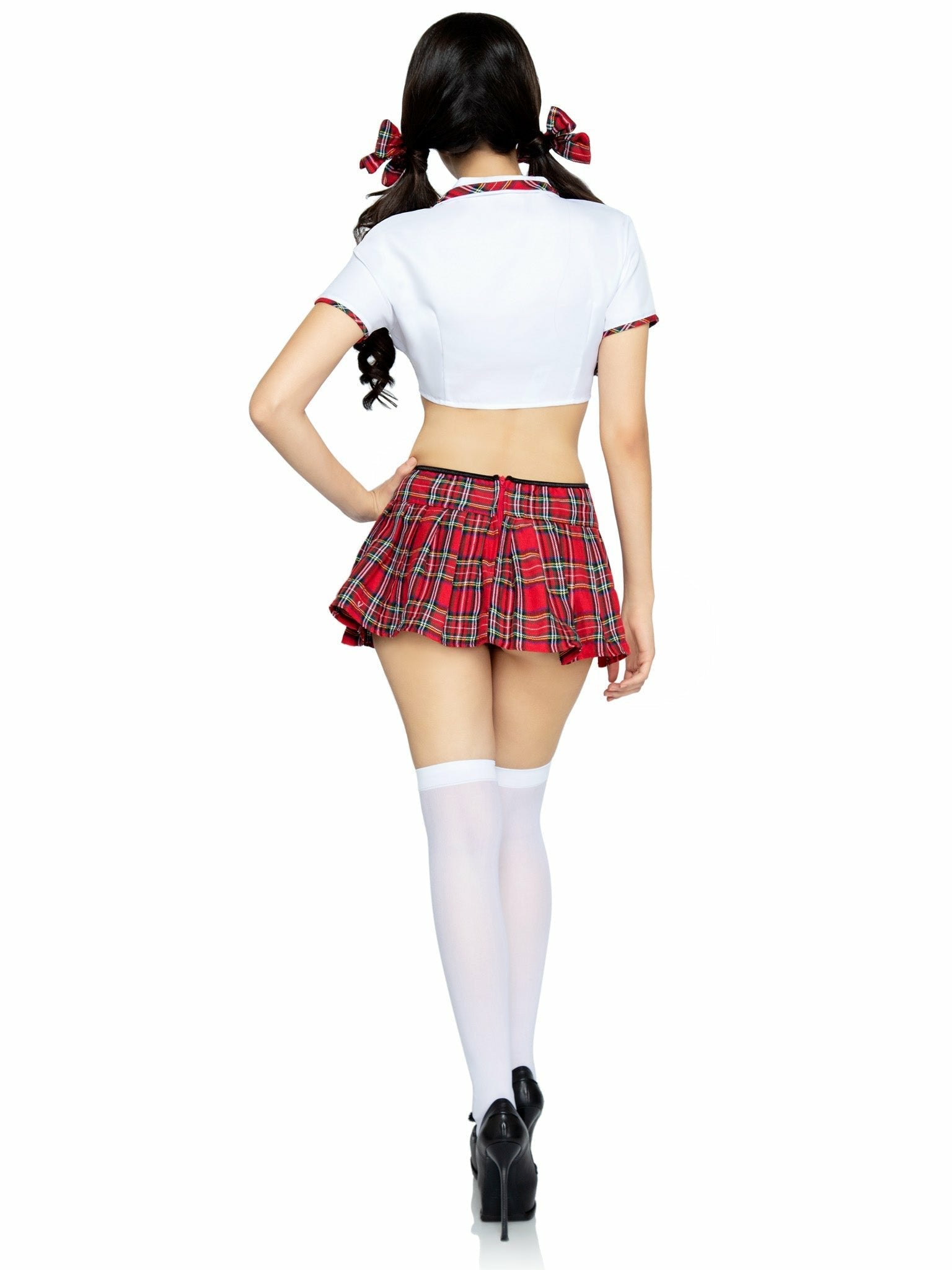 Leg Avenue - Disfraz Miss Colegiala Clásico Rojo/Blanco S/M