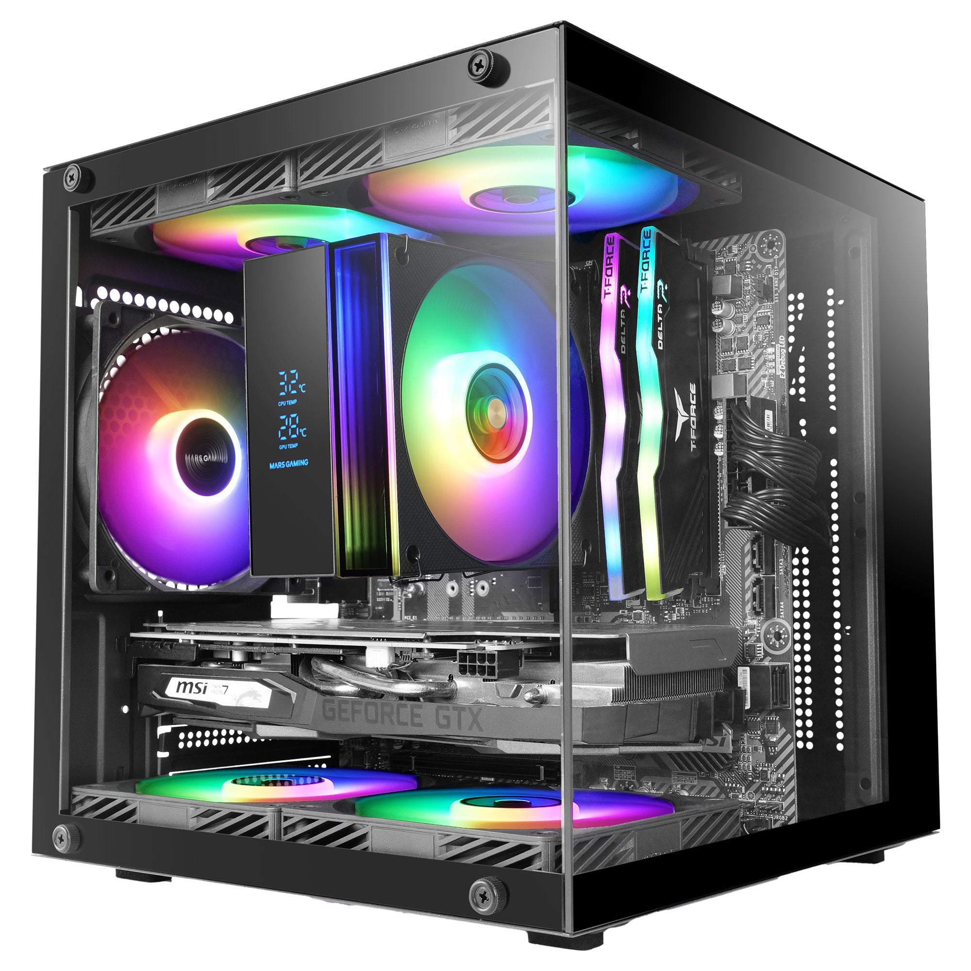 EAN 8435693114802 - Mars Gaming MC-CUBE carcasa de ordenador Mini Tower Negro imagen 2