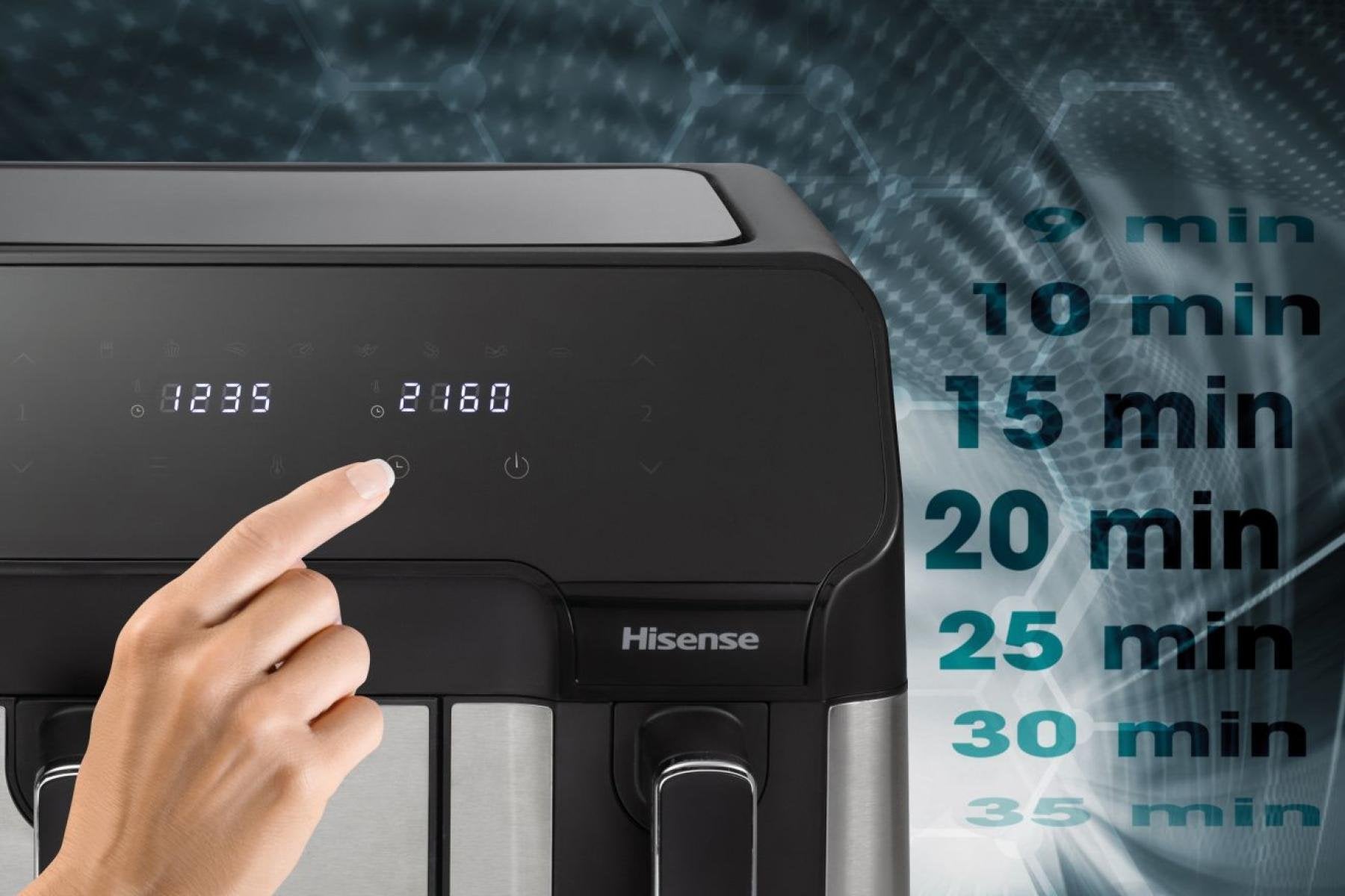 EAN 3838782657405 - Hisense HAF2900D Doble 8,6 L Independiente 1700 W Freidora de aire caliente Negro imagen 11