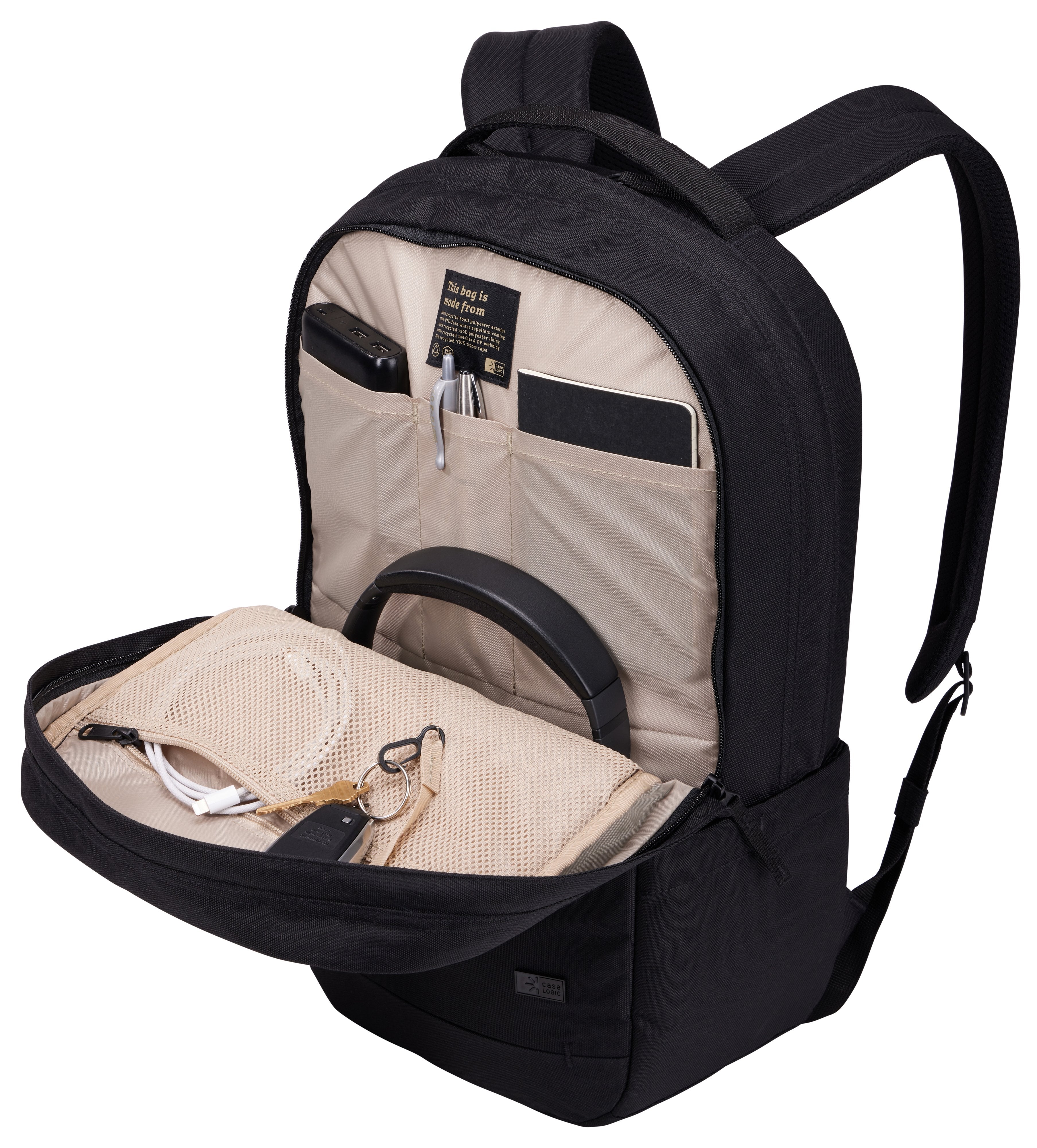 Mochila Case Logic Invibp116 Invigo Eco Backpack 15,6", Black
