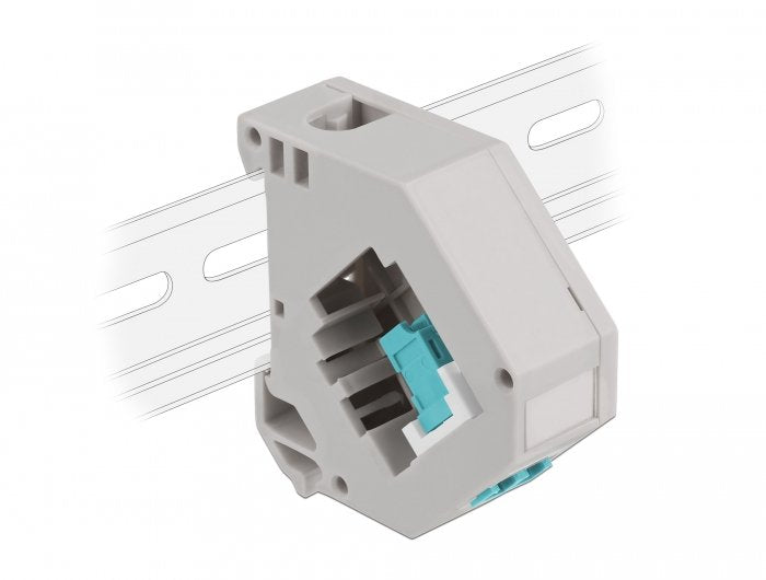 Delock Hutschienenadapter Mit Keystone Lc Duplex Buchse Zu Lc Duplex Buchse Aqua