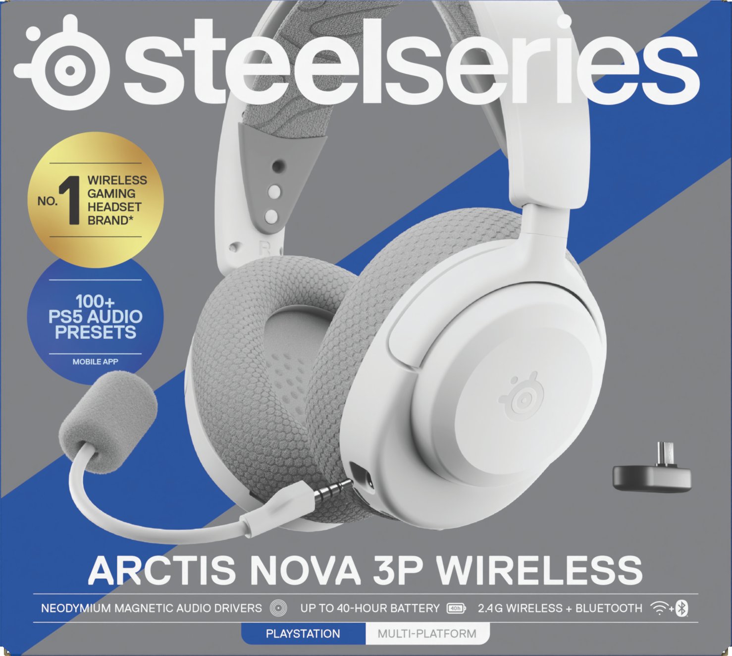 Steelseries Arctis Nova 3p Auriculares Inalámbrico Diadema Música/Uso Diario Bluetooth Blanco