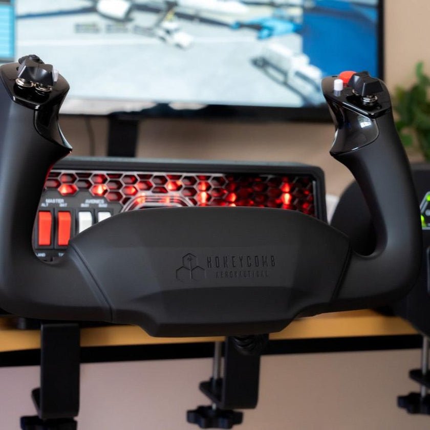 Controles De Vuelo Alfa Aeronáutico Honey Controles Xpc, Yoke Schwarz 4039621003653.0