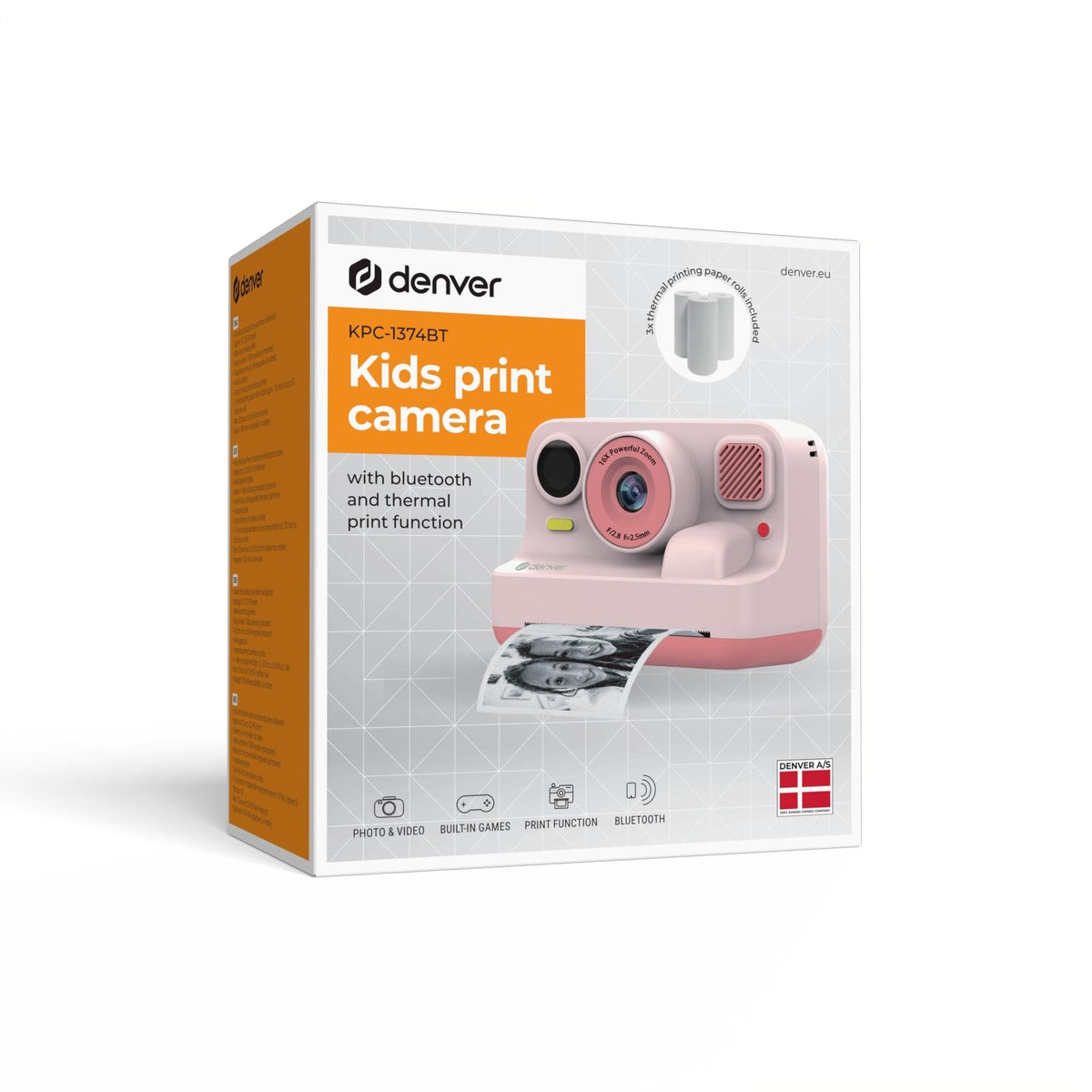 Camara De Impresi=N Denver Kpc-1374btbu Rosa Termica Papel Pp-40