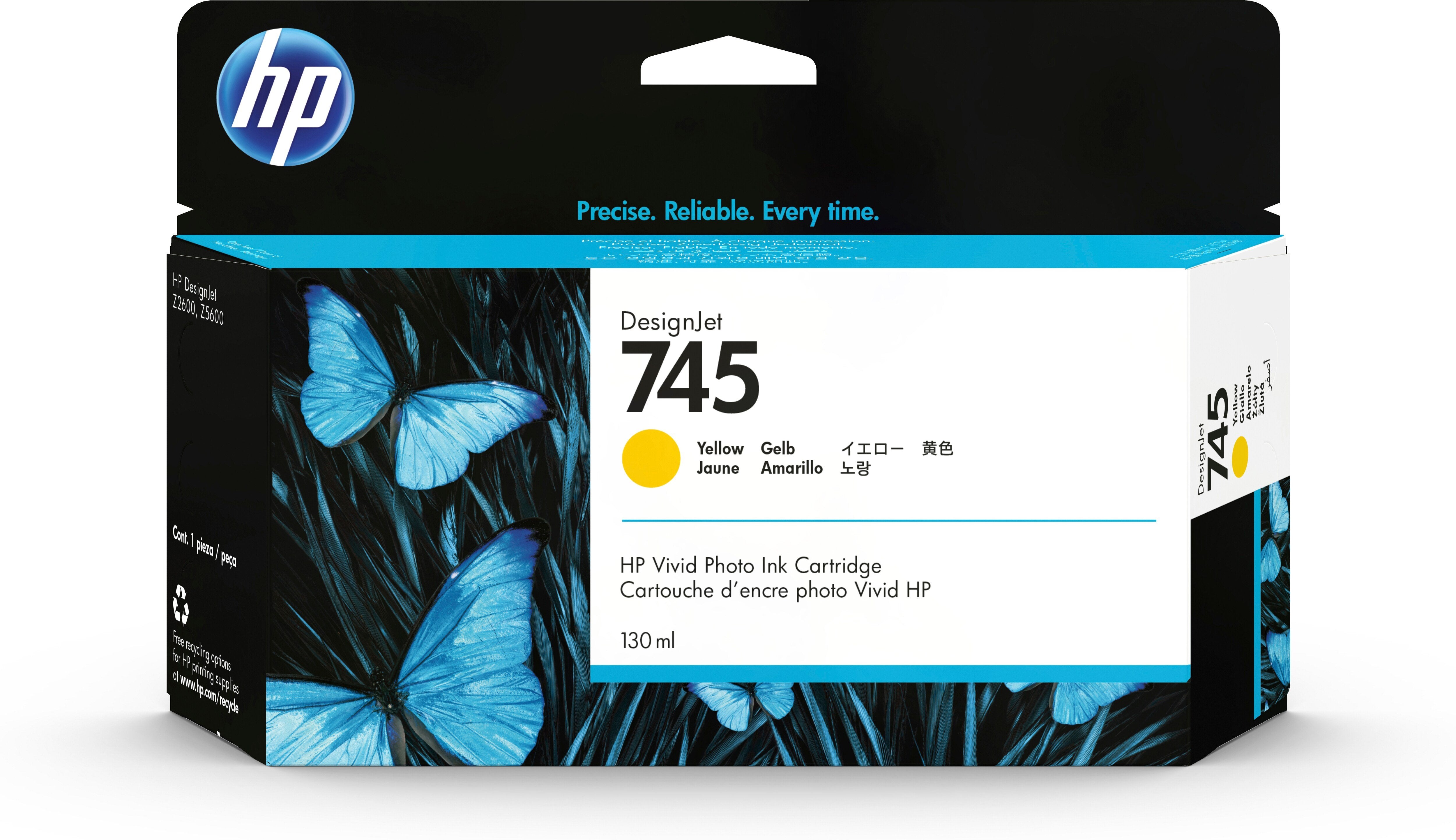 Hp Cartucho De Tinta Designjet 745 Amarillo De 130 Ml Cartucho De Tinta Designjet Hp 745 Amarillo De 130 Ml