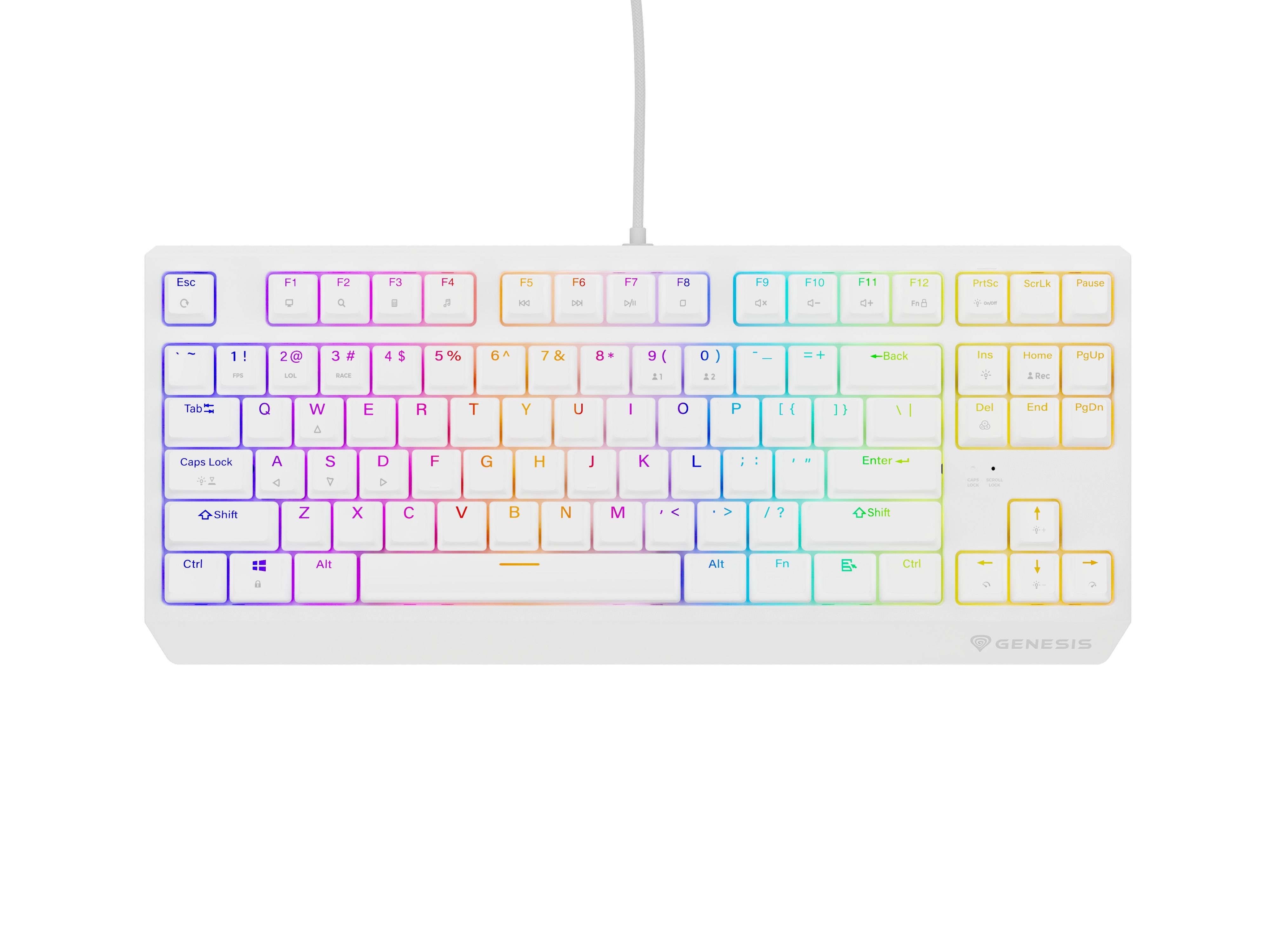 Genesis Thor 230 Tkl Biala Rgb Outemu Brown