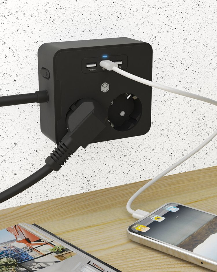 EAN 4250078172727 - ICY BOX IB-MPS2220B-CH base múltiple 1,9 m 2 salidas AC Interior Negro imagen 6