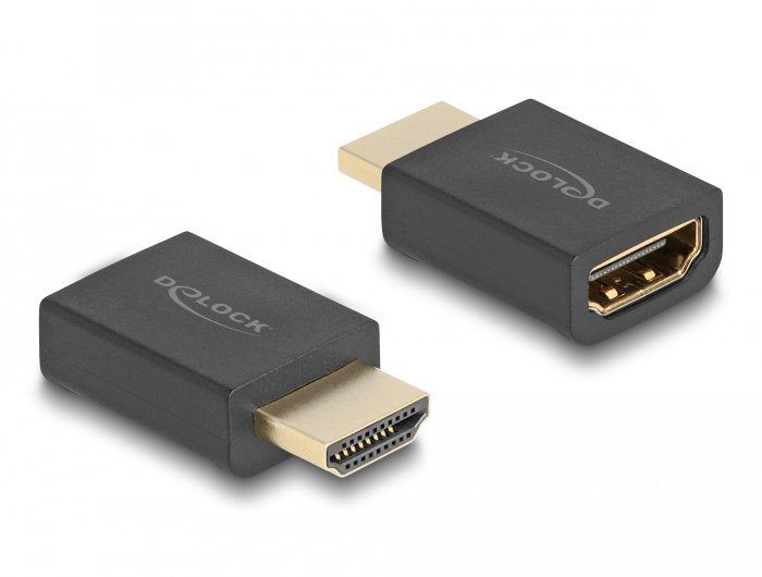 Delock High Speed Hdmi Con Ethernet Adaptador Macho A Hembra 8k 60 Hz Negro
