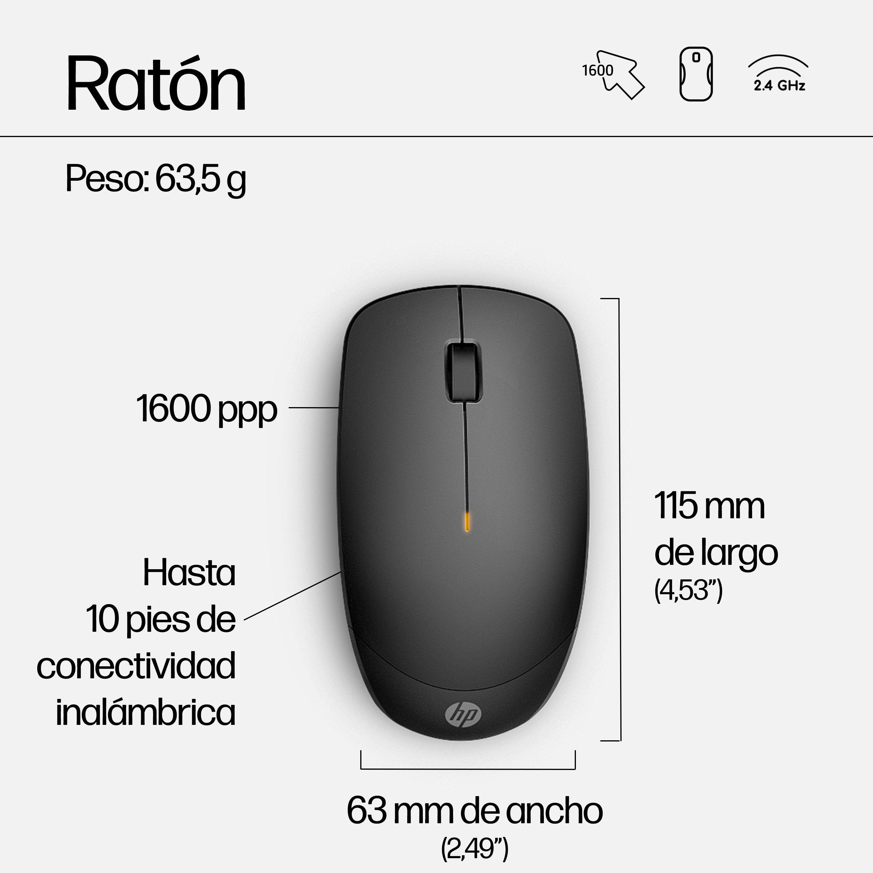 EAN 0195122117832 - HP 230 Wireless Mouse and Keyboard Combo teclado Ratón incluido Oficina RF inalámbrico Negro imagen 3