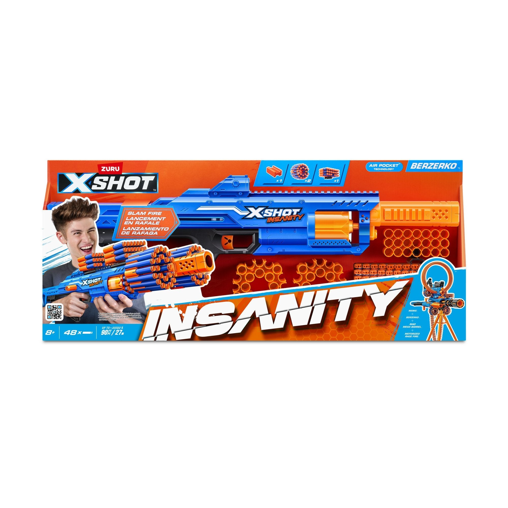 Zuru X-Shot - Insanity Blaster Berzerko, Lanzador De Dardos Con 48 Dardos 36610