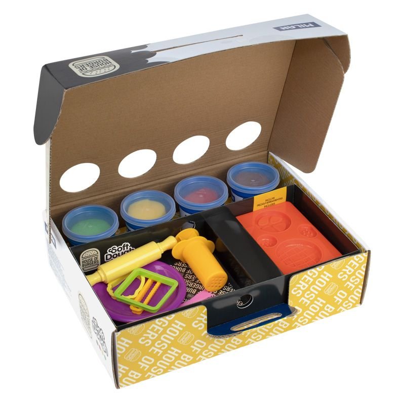 Milan Pasta Blanda Soft Dough Maletín 4 Botes 116gr C/Herramientas "Casa De Las Hamburguesas" C/Surtidos