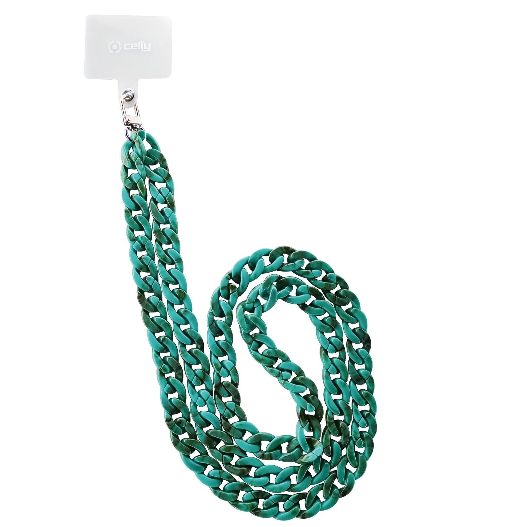 Celly Marble Effect Neck Strap With Badge 1.2 (M) Blue Lacetmarblebl