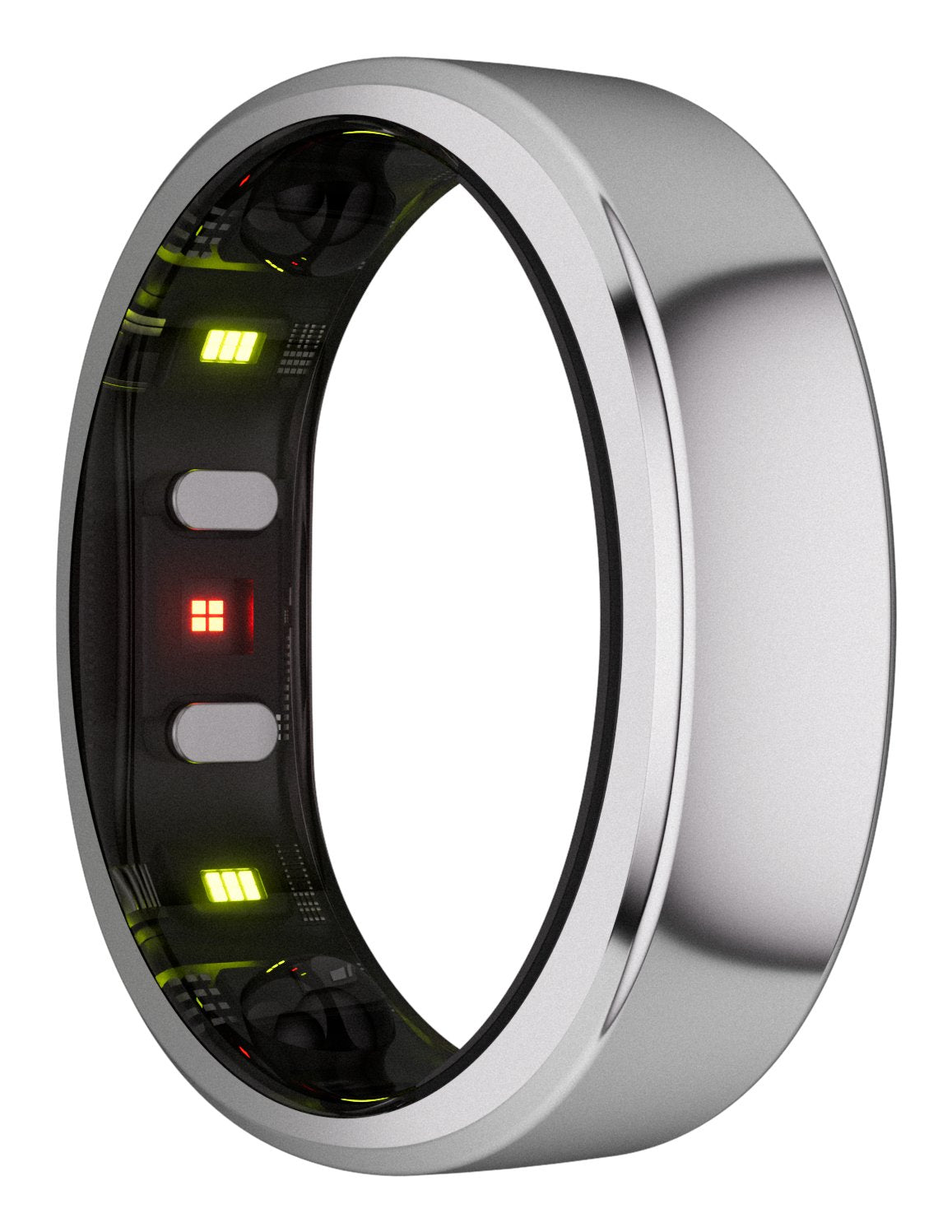Anillo Inteligente Ringconn Gen2 Para Mujeres Y Hombres - Portátil Para El Seguimiento Del Sueño Y La Actividad Física - Frecuencia Cardíaca - Color Plata, Talla 7