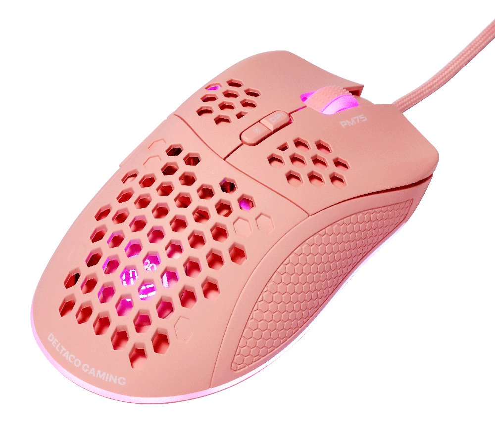 Deltaco Dm210 Gaming Maus Ultraleicht Rgb Usb Pink