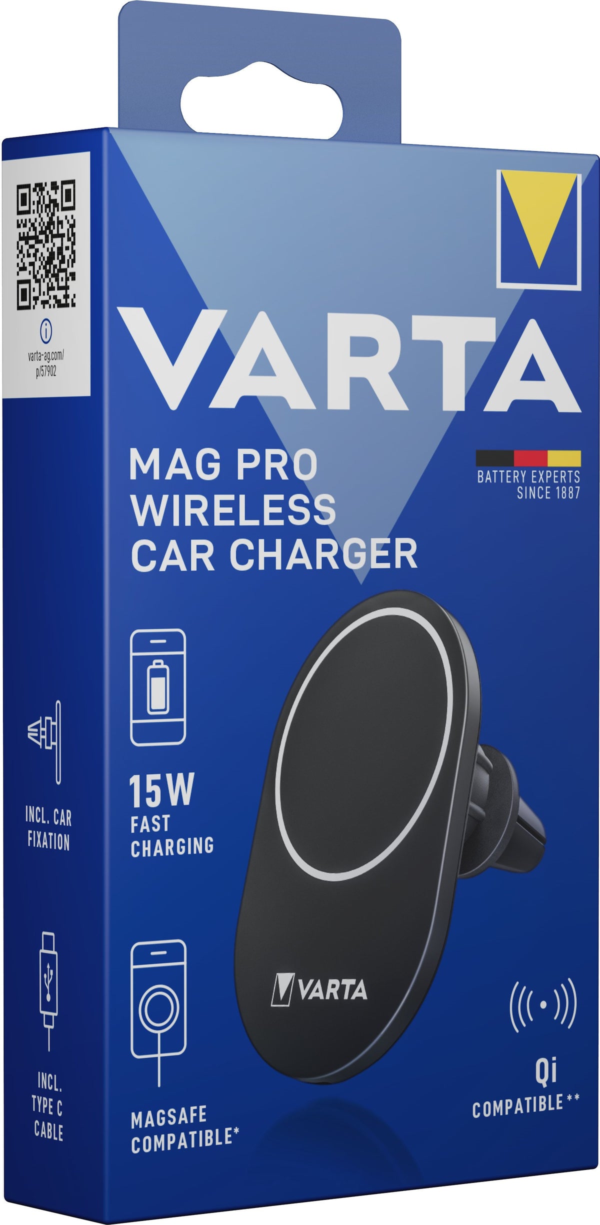 EAN 4008496066117 - Varta Mag Pro Wireless Car Charger Smartphone Campo magnético terrestre Auto imagen 6