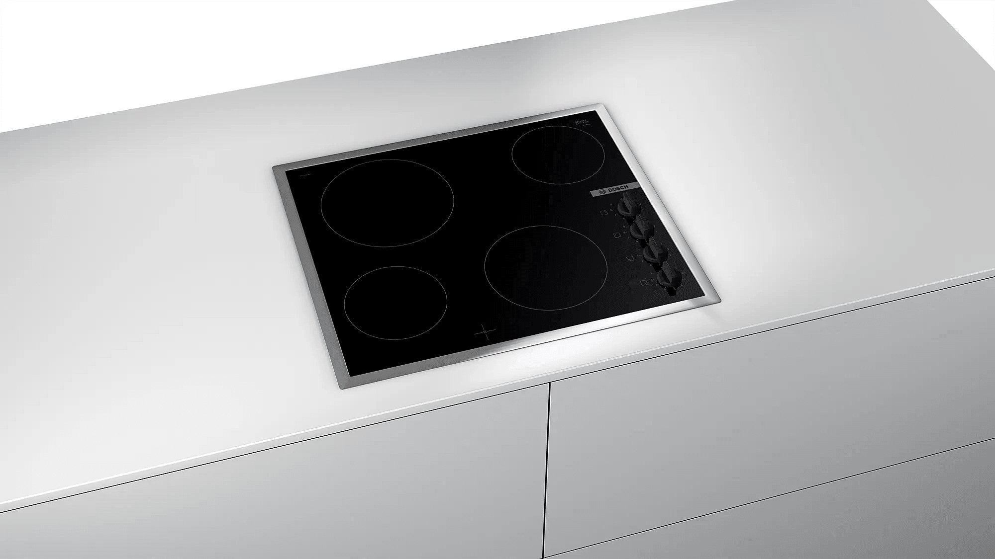 EAN 4242005283224 - Bosch Serie 2 PKE645CA2E hobs Negro, Acero inoxidable Integrado 60 cm Cerámico 4 zona(s) imagen 3
