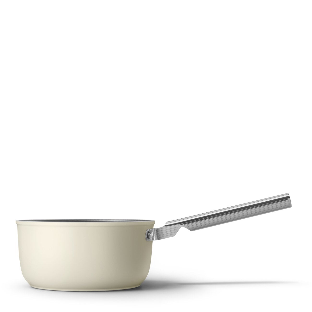 Smeg Spf2012crm Kochtopf, 20 Cm, Keramik, Edelstahlgriff, Mattcreme