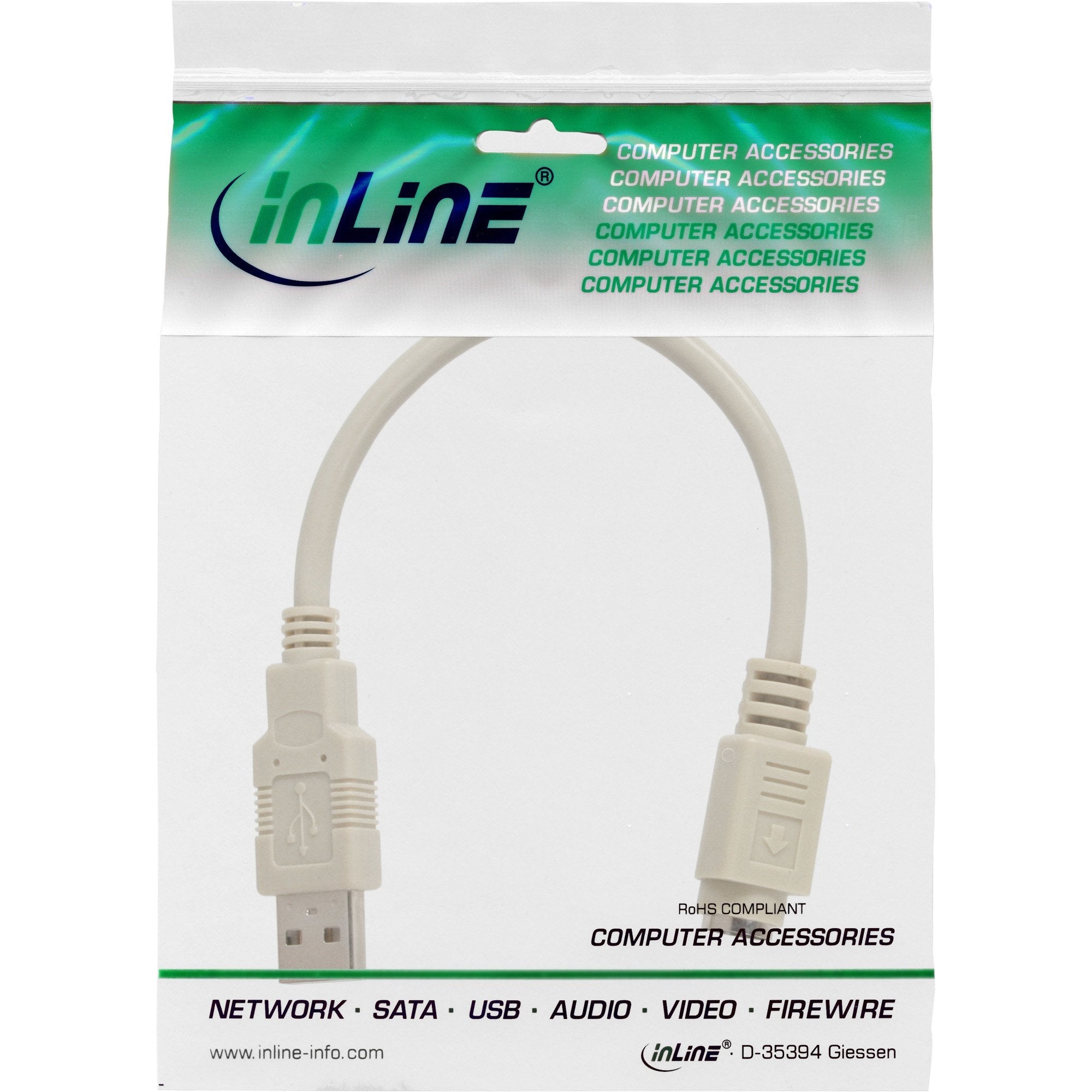 Adaptador Usb Inline Usb Tipo A Macho A Ps/2 Hembra