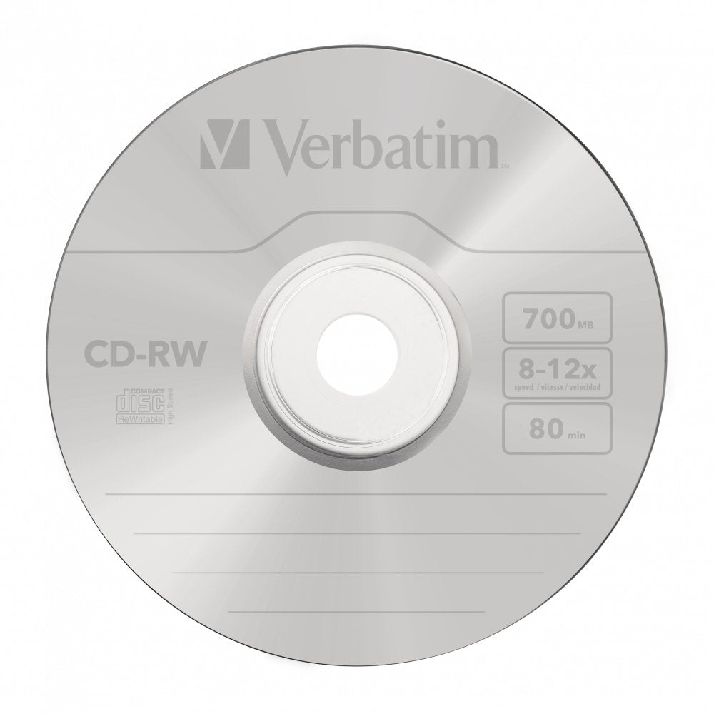 Verbatim Cd-Rw 43148 - 700mb · 12x · 10 Unidades  Superficie Scratch Resistant (Resistente A Los Arañazos)