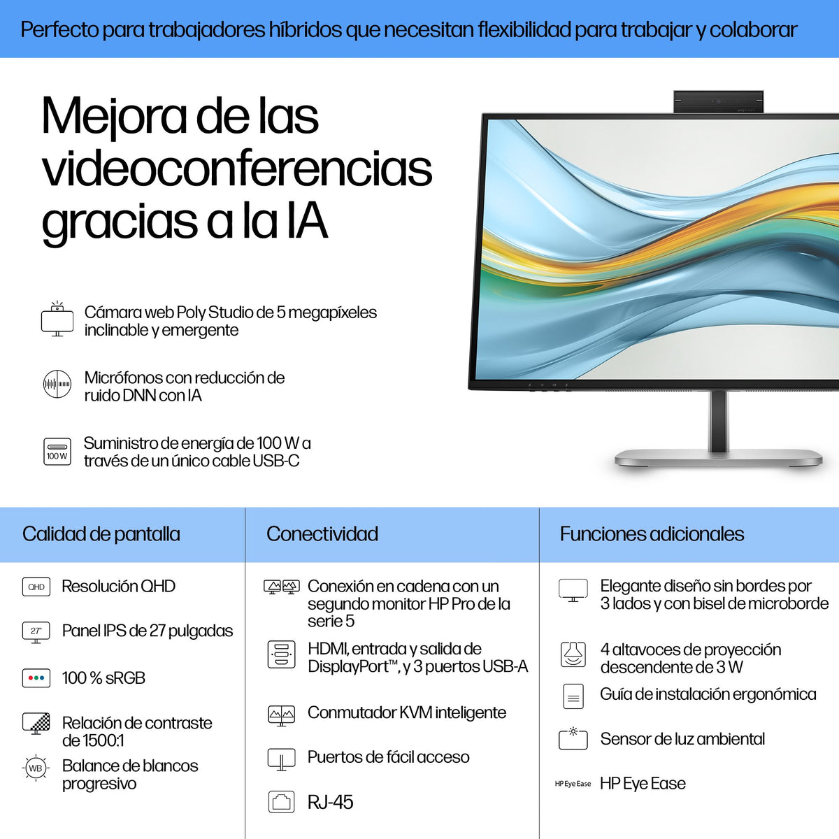 EAN 5715063749579 - HP Series 5 Pro 527pm pantalla para PC 68,6 cm (27") 2560 x 1440 Pixeles Quad HD LCD Negro imagen 3