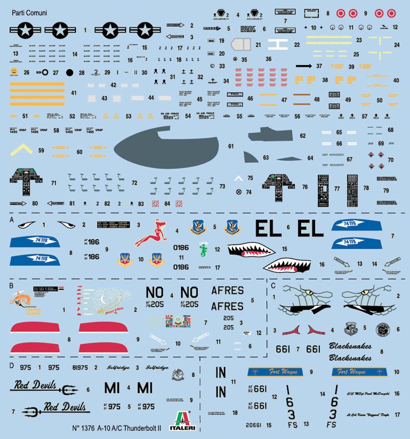 EAN 8001283013765 - Italeri A-10 A/C Thunderbolt II Maqueta de avión de ala fija Kit de montaje 1:72 imagen 4