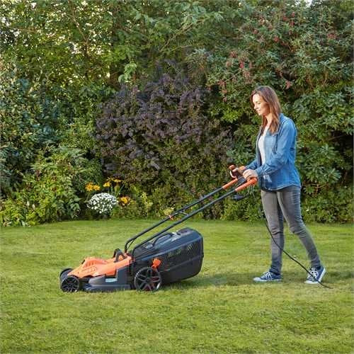 Cortacésped Black+Decker Bemw481bh Corriente Alterna Negro, Naranja Naranja/Negro