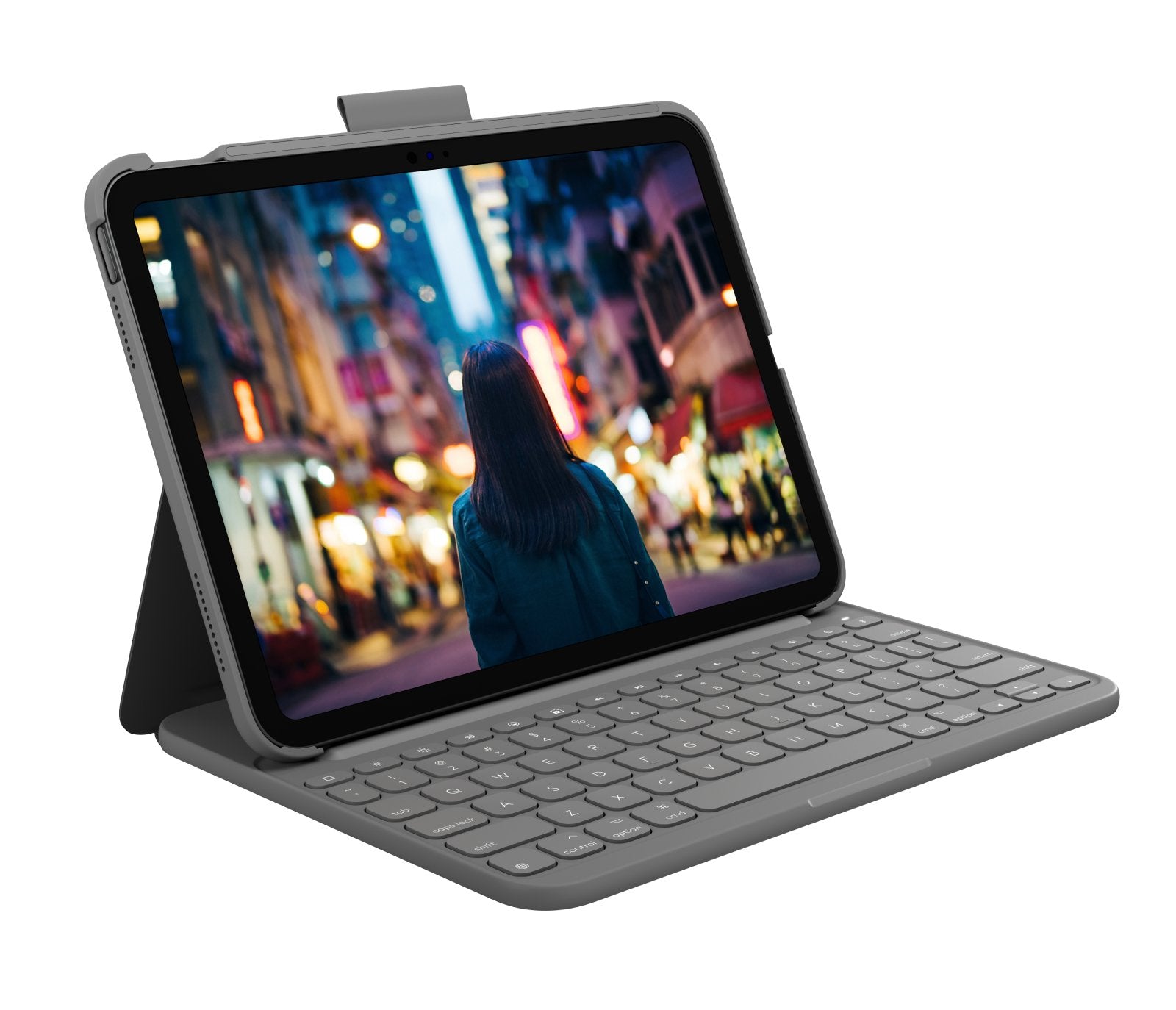 Inglés - Logitech Slim Folio Gris Bluetooth Qwerty Ipad Reino Unido