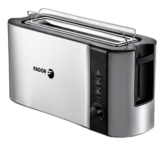 EAN 8436589741409 - Fagor Bigtoast Steel 6 2 rebanada(s) 1000 W Negro, Acero inoxidable imagen 1