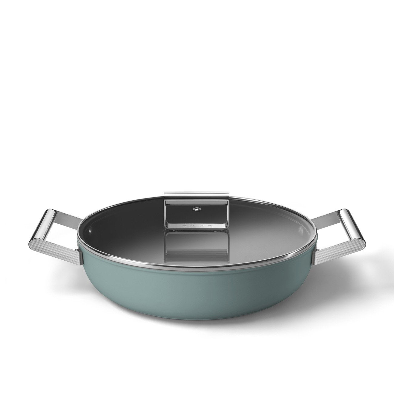 Smeg Dpf2812egm Pfanne, 28 Cm, Keramik, Edelstahlgriffe, Smaragdgrün