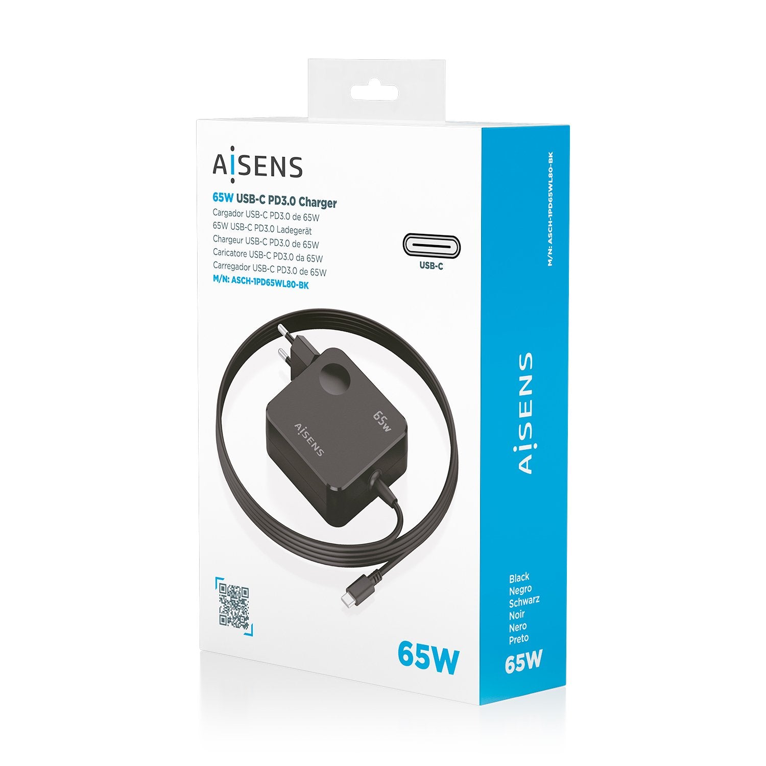 EAN 8435739904633 - AISENS ASCH-1PD65WL80-BK cargador de dispositivo móvil Smartphone, Teléfono móvil, Tableta, Consola de ju imagen 7