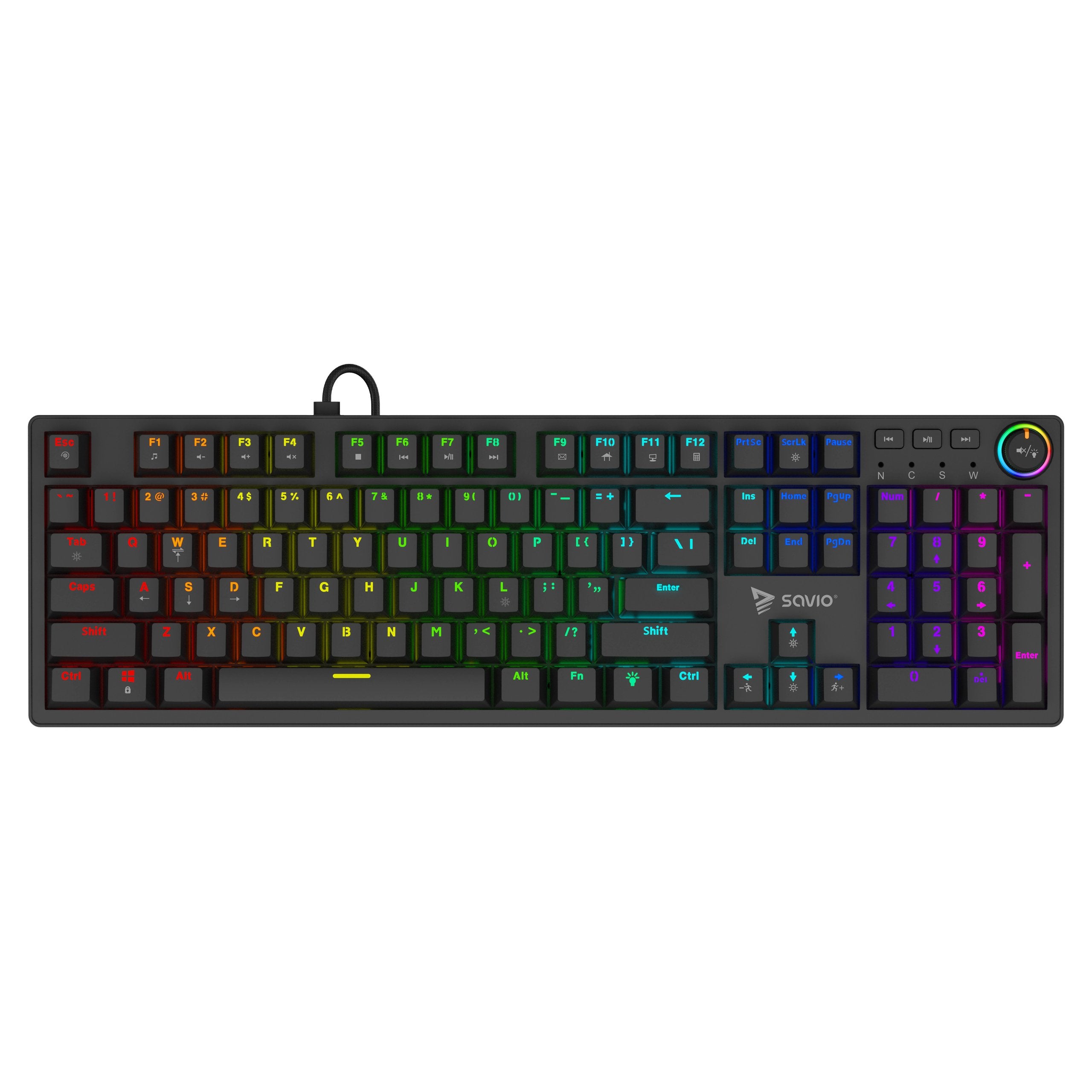 EAN 5901986049449 - Savio STYX Outemu Brown teclado Juego USB QZERTY Internacional de EE.UU. Negro imagen 2