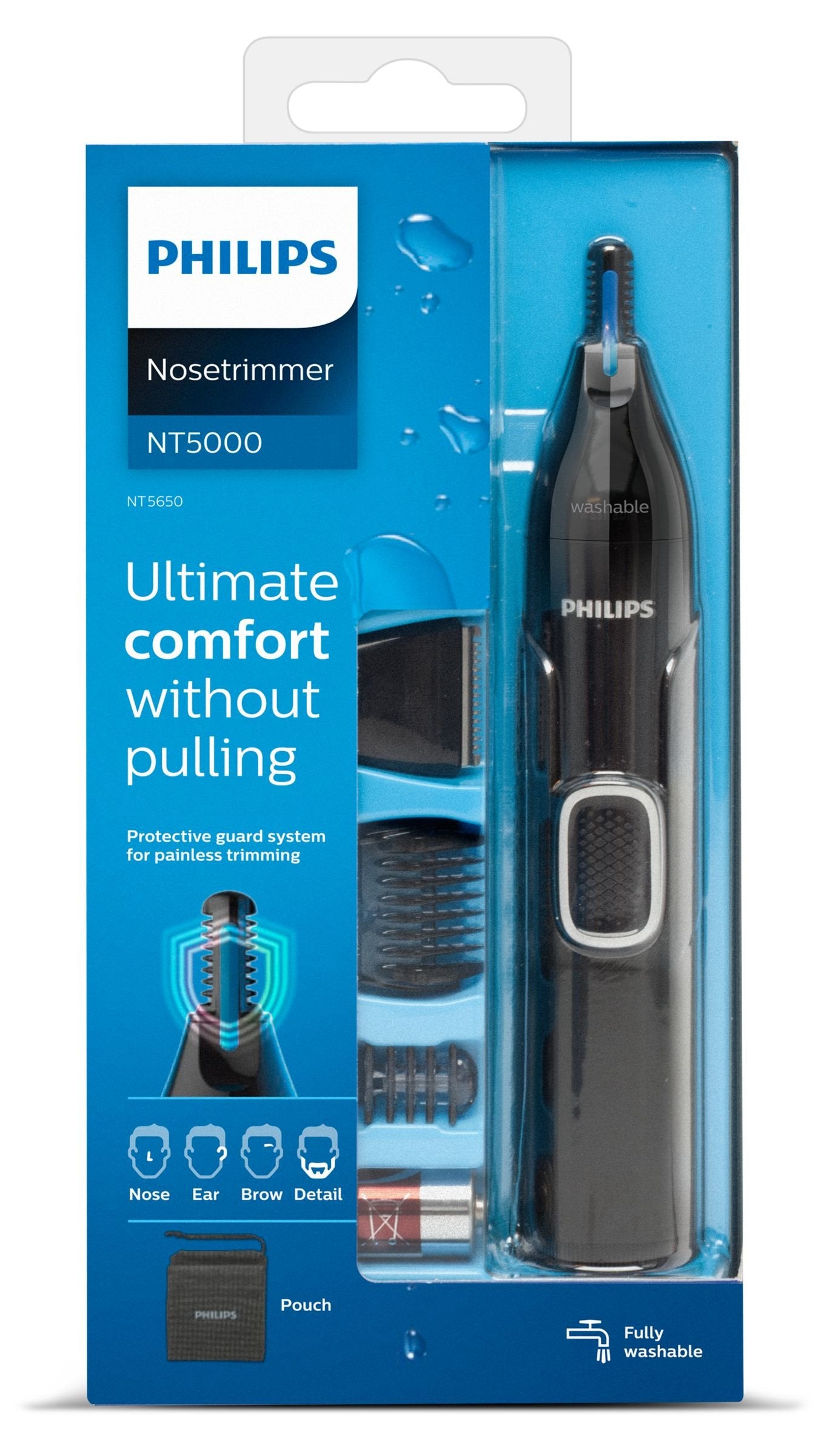 Cortapelo Philips + Naricero Nt5650/16 Negro 3peines/Cuchilla Lavab/Ducha/Recortador/Pila Aa Nt5650/16