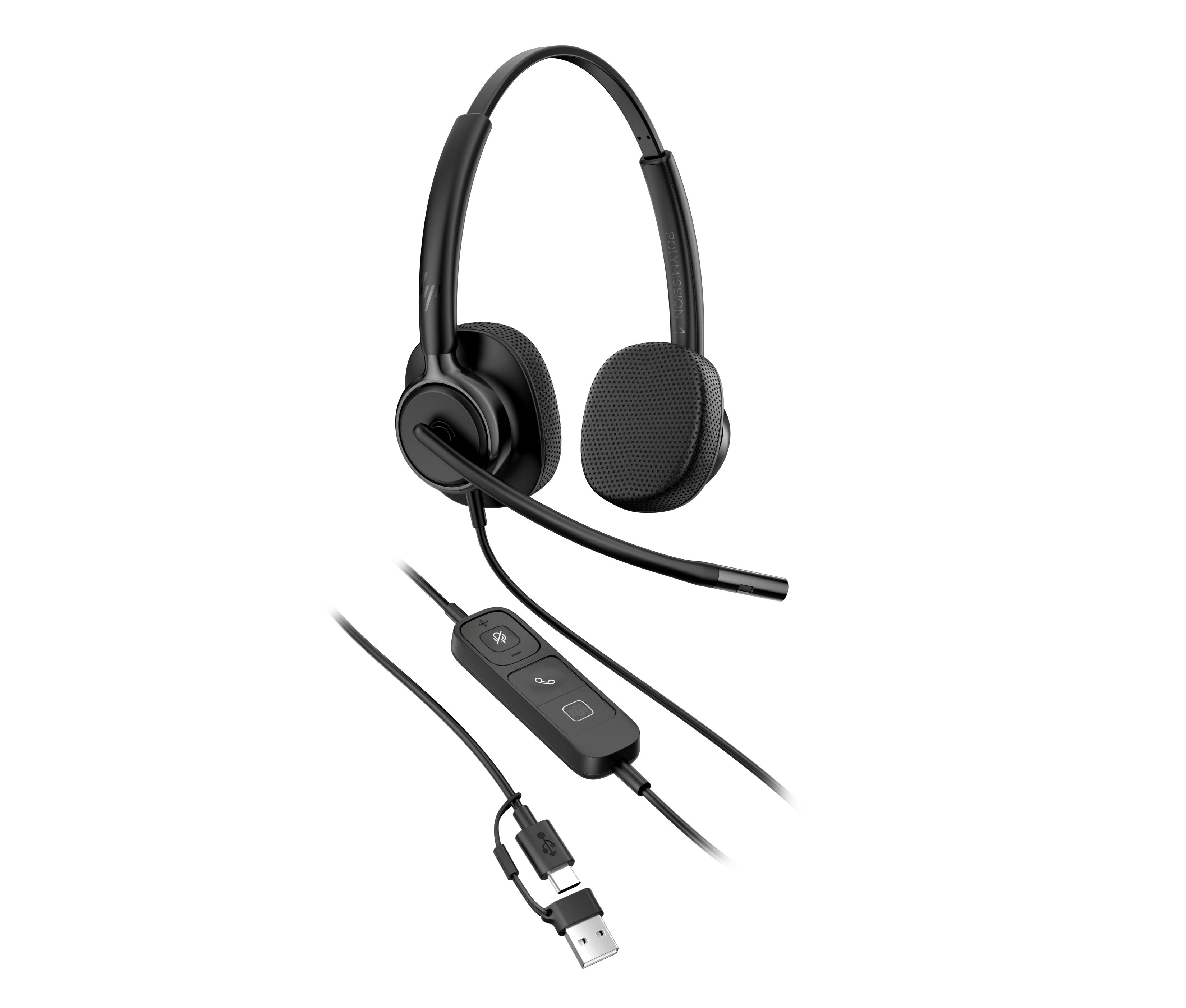 EAN 0199896093279 - HP Poly Mission 425 Stereo USB Wired Headset Negro imagen 16