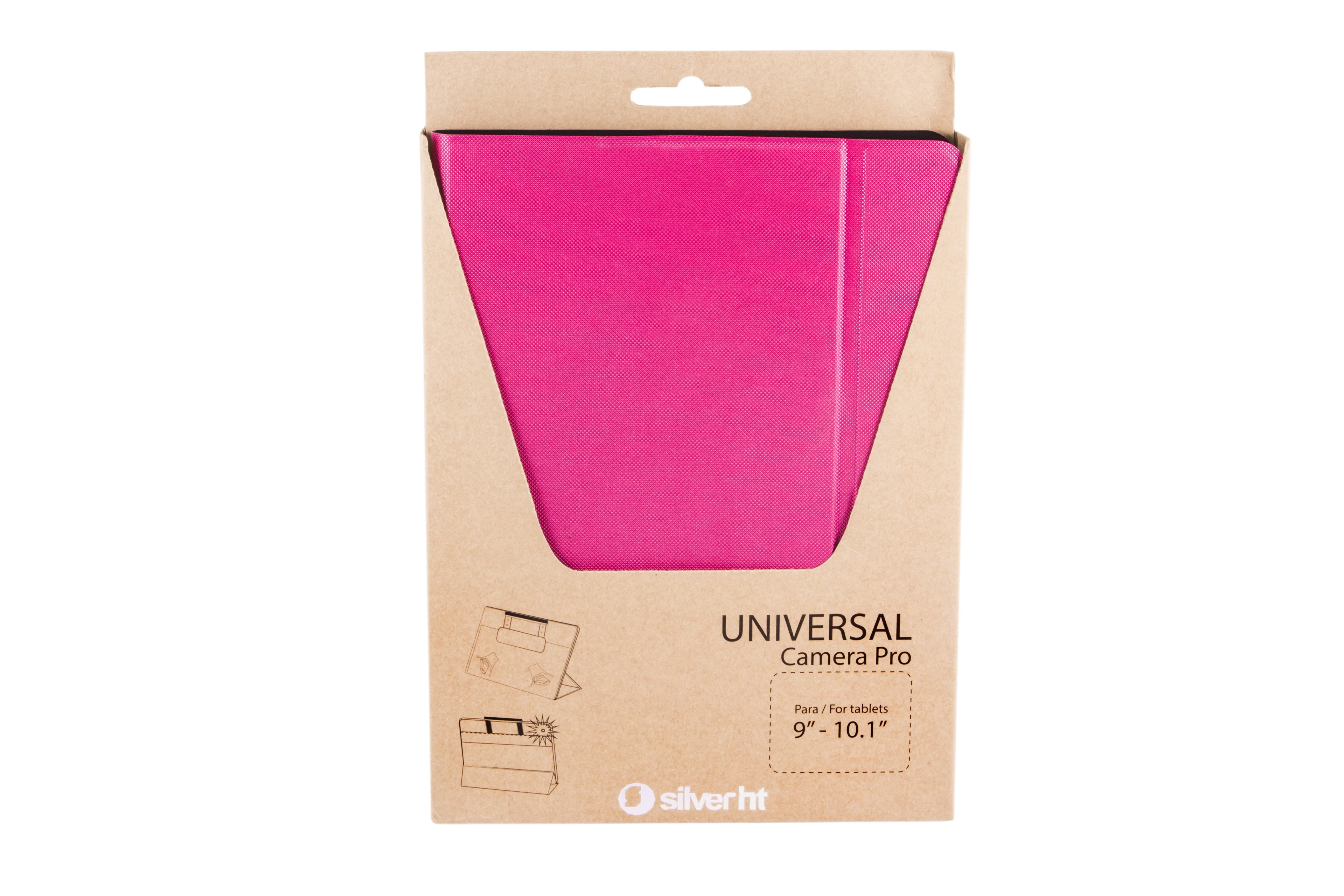 Funda Universal Camera Pro Silver Ht Para Tablet 9.10.1" Rosa