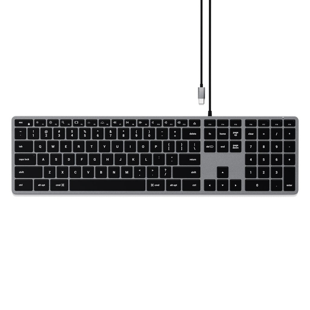 Satechi Slim W3 Teclado Hogar Usb Qwertz Alemán Negro, Gris