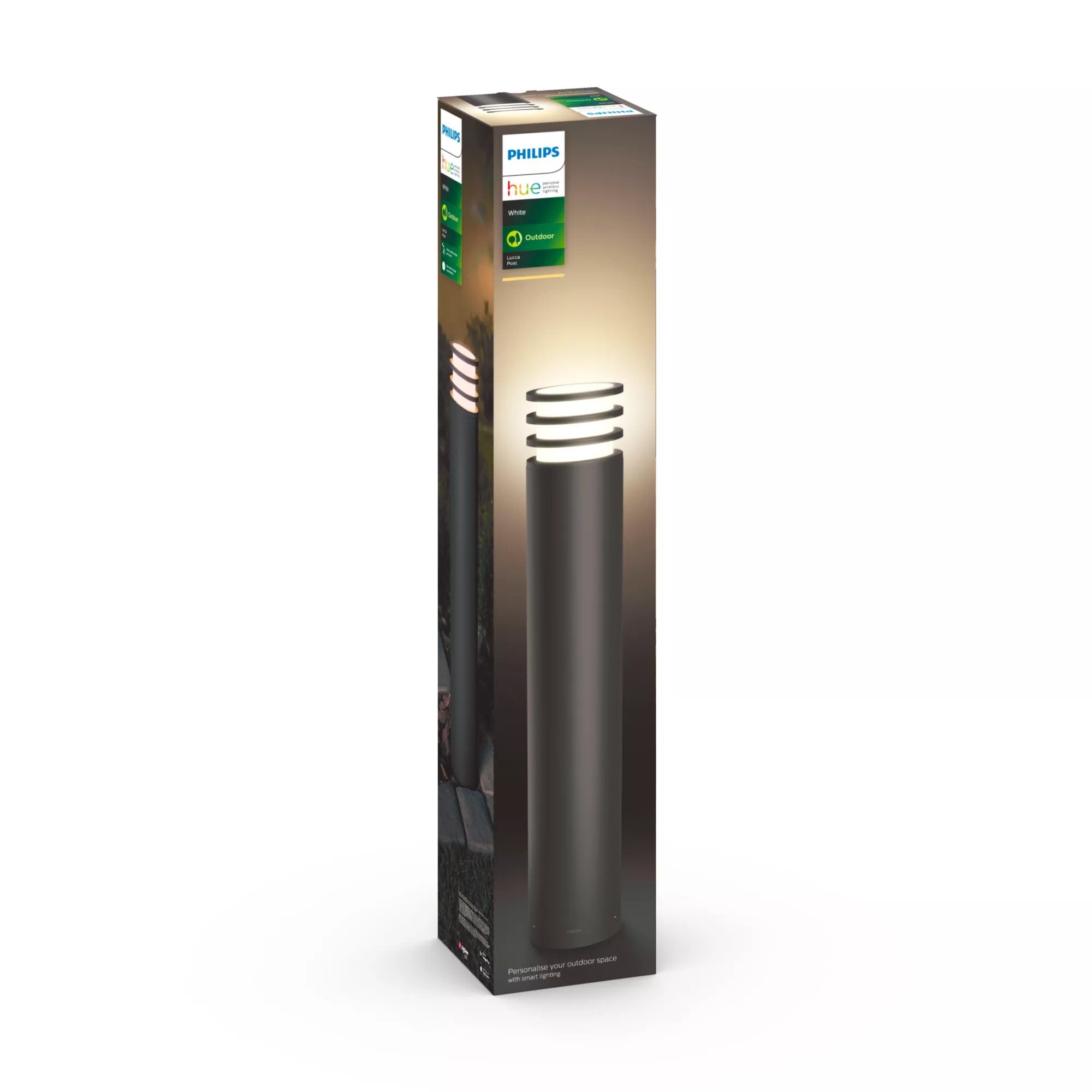Philips Hue Ambiance White Lucca Poste De Jardín Led Antracita, 1 Luz