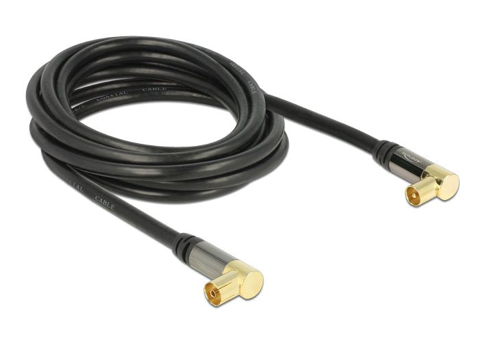 Delock Cable Iec Stecker 90g > Iec Buchse 90g Rg-6 U 3m