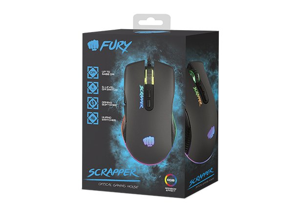 EAN 5901969426694 - FURY Scrapper ratón Juego Ambidextro USB tipo A Óptico 6400 DPI imagen 6