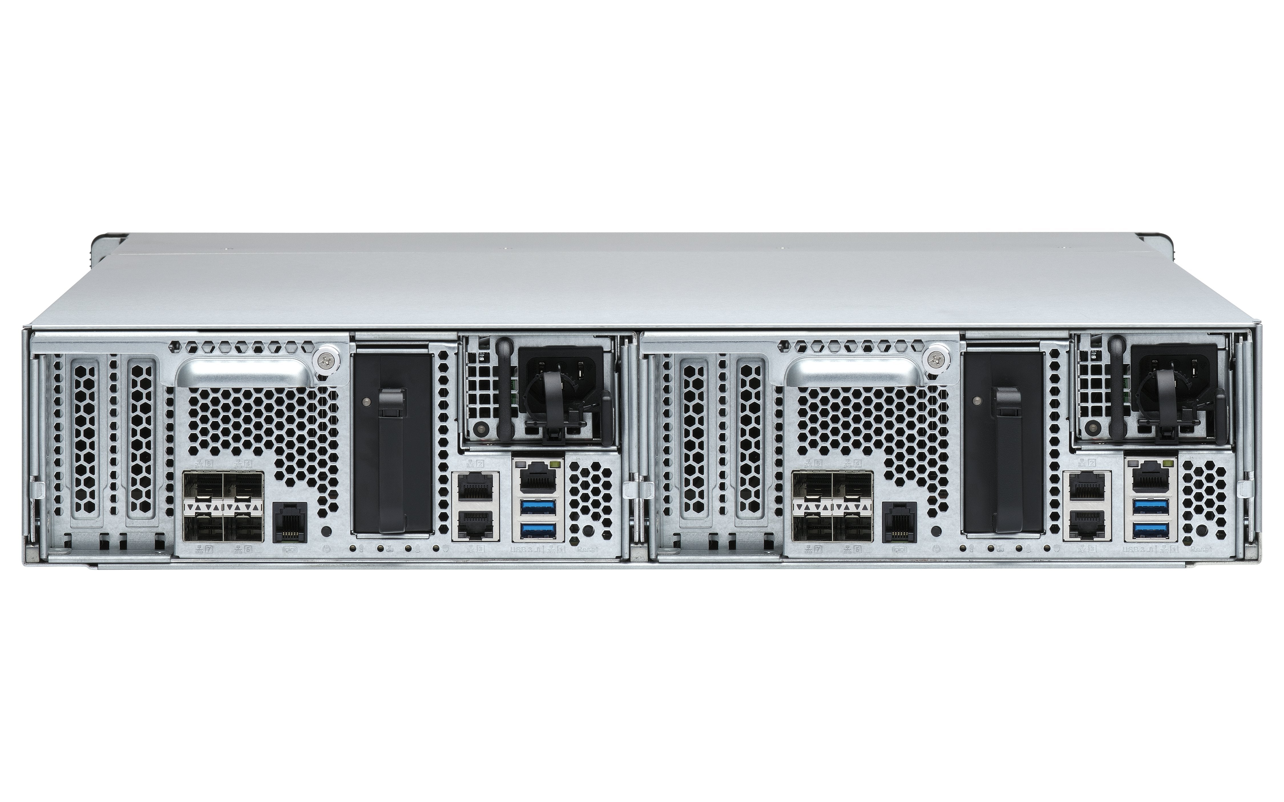 Qnap Es2486dc-2142it-128g 24-Bay Enterprise Zfs Nas Sas 12g 6g Xeon D-2142it 128gb Ram 7-Lan 4 Sfp+ 3 Rj45 For Each Controller