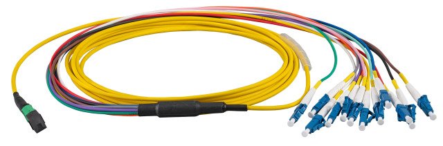 Efb Mtp Apc(F)-Lc Trunkcable Os2 12 Fasern Typ B Lszh Gelb 2m