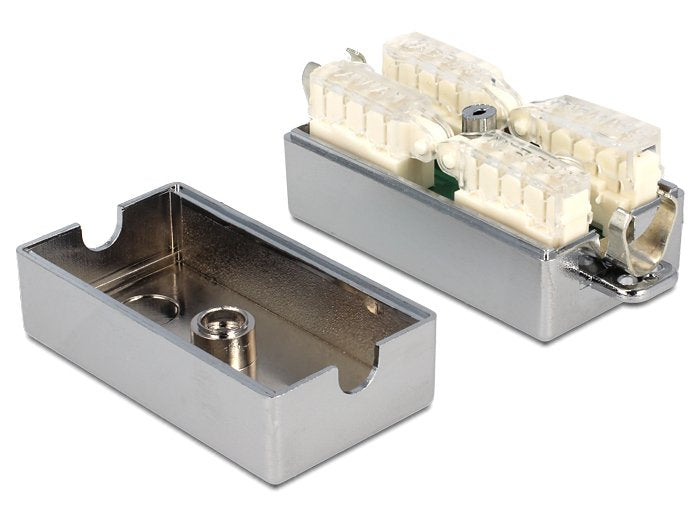 Delock Junction Box For Network Cable Cat.6a Idc Toolless
