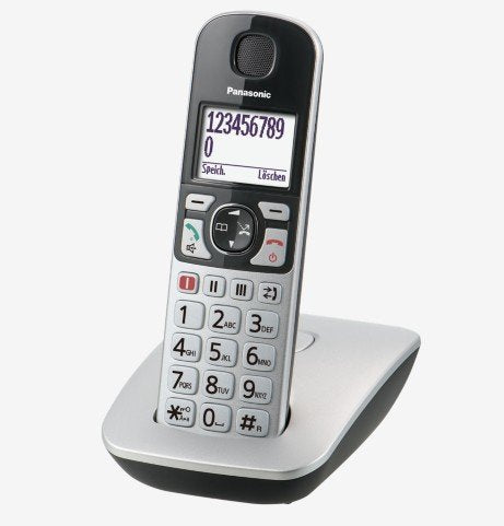 Panasonic Kx-Tge510gs Teléfono Dect Único Inalámbrico, Plateado-Negro