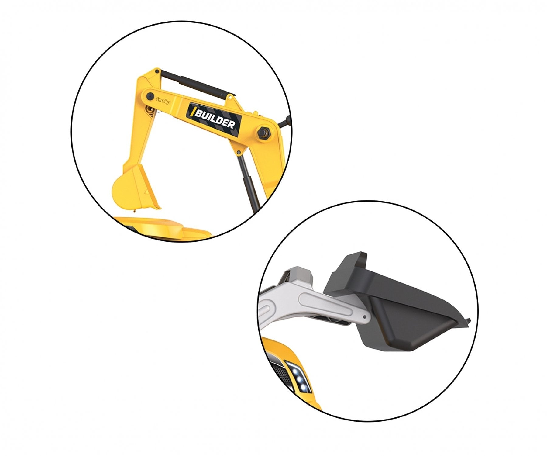 Smoby Traktor Builder Max Con Remolque, Vehículo Infantil Amarillo 7600710304