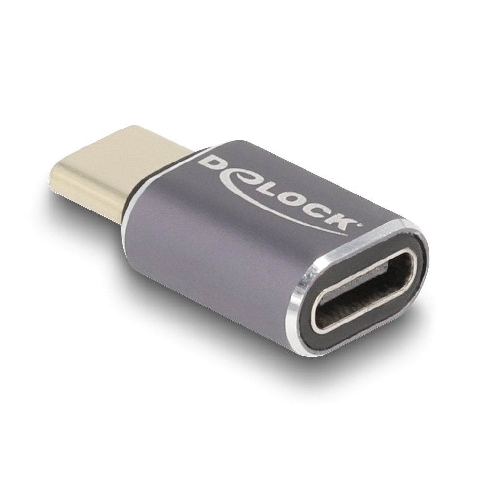Delock 60046 Usb Adaptador 40 Gbps Usb Type-C Pd 3.0 100 W Macho A Puerto Hembra 8k 60 Hz Metal