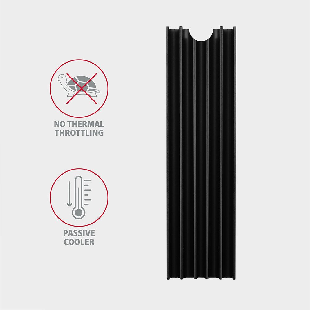 Axagon Clr-M2l10, Disipador Pasivo De Aluminio Para Ssd M.2 2280, Altura 10 Mm