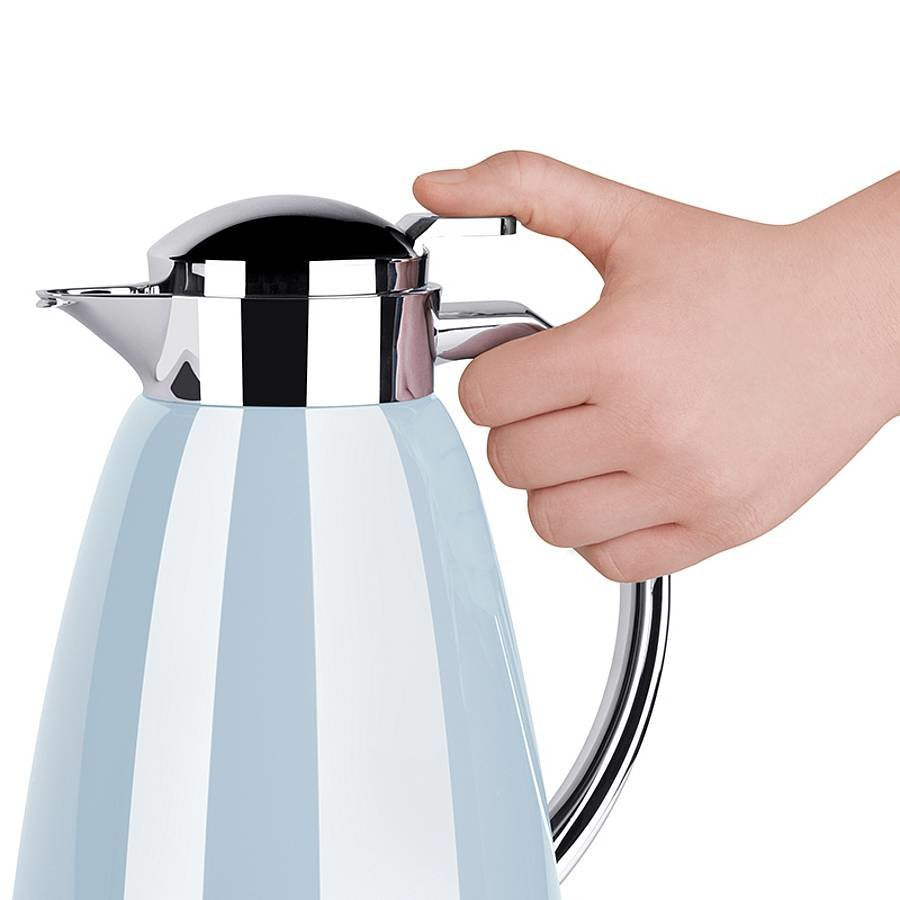 Emsa Campo Isolierkanne, 1 Liter (Hellazul/Edelstahl, Quick Tip Verschluss) F4130400